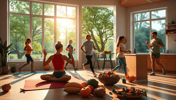 Cover of The Complete Health Guide showing holistic healthy lifestyle elements for fitness and wellbeing