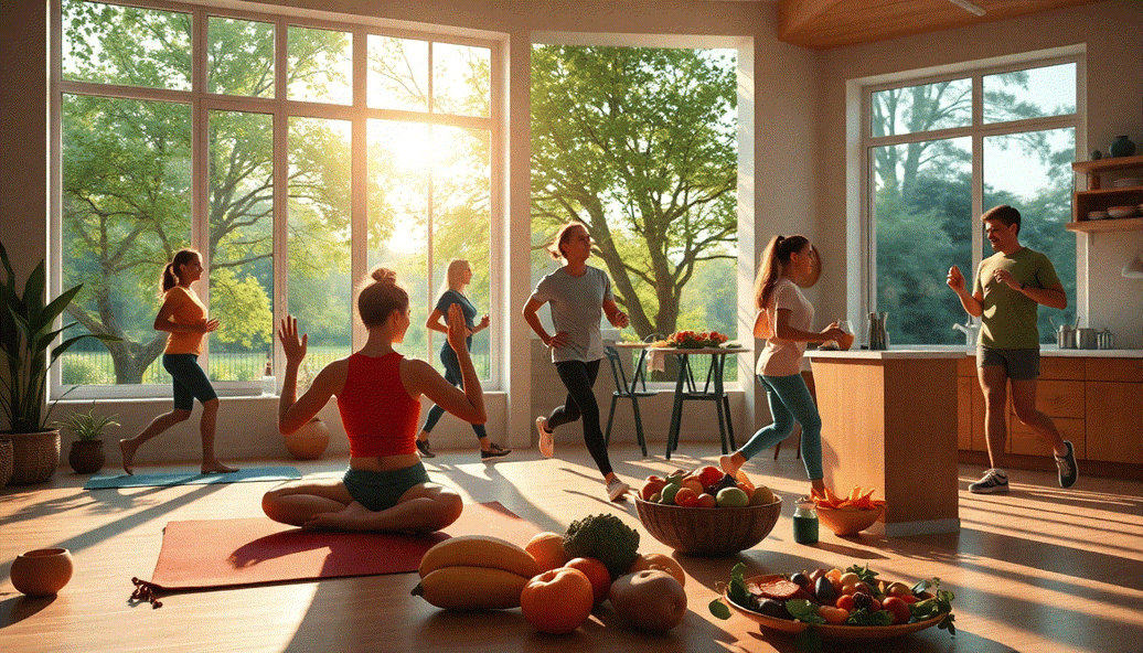 Cover of The Complete Health Guide book featuring healthy lifestyle icons and wellness elements