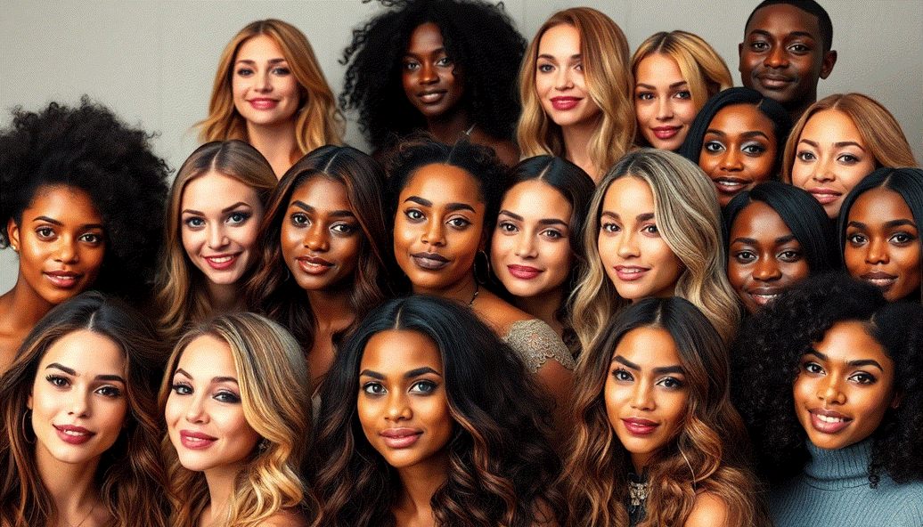close-up of various Halo Hair Extensions shades for perfect color matching guide