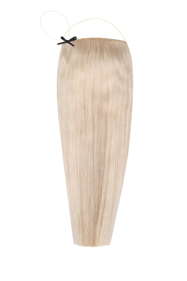 Premium Halo 100% Indian Remy human hair extensions with adjustable miracle wire for secure fit