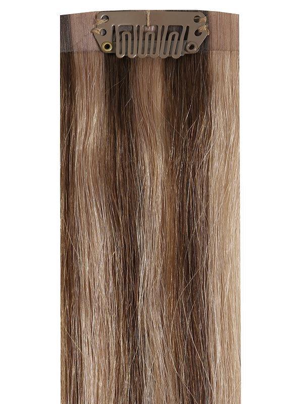 VIP Seamless Clips Mixed #7/17 hair extensions 18 inch 150g Indian Remy human hair with 21 clips and 12 pieces