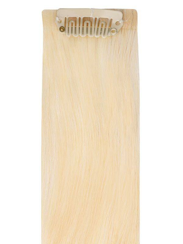 VIP Seamless Clips Bleach Blonde #60 hair extensions 18-inch 150g 100% Indian Remy human hair with 21 clips