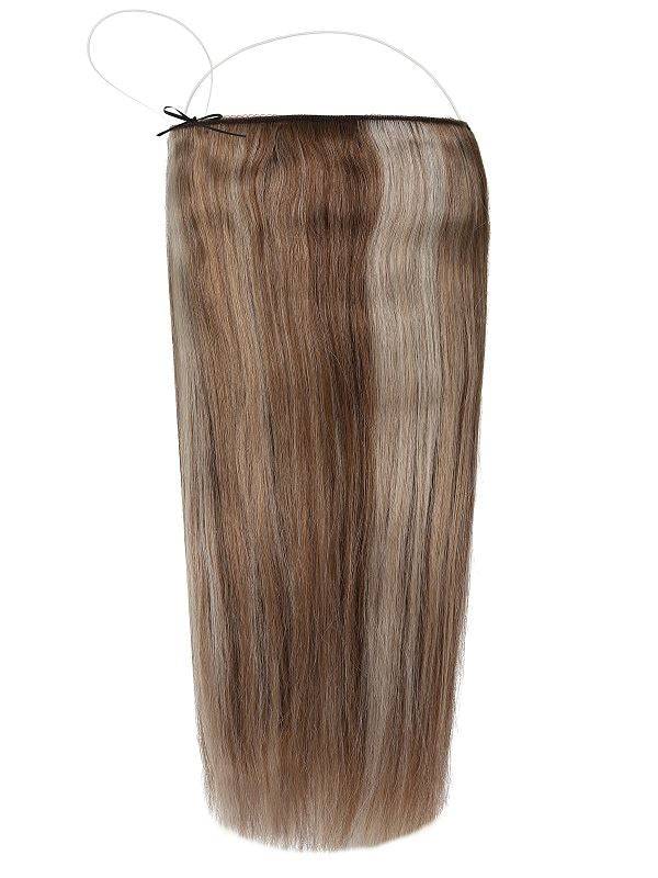 Deluxe Halo Hair Extensions Brondi Beach #7/11 Ash with adjustable clear wire and no damage design
