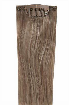 Full head clip-in ash brown #11 hair extensions, 16-24 inch, 14 clips, 100% Indian Remy human hair
