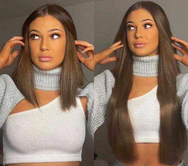 Premium Halo Dark Ash Brown #7 Hair Extensions