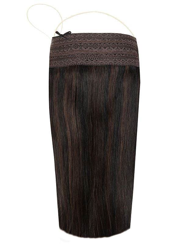 Premium Halo Espresso #1B/2 Hair Extensions