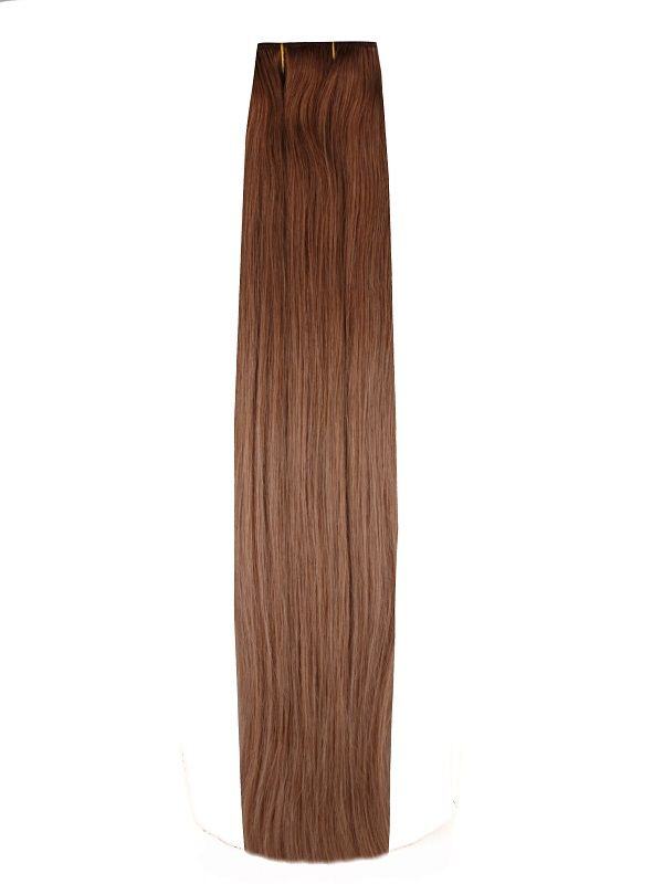 Full Head clip-in iced mocha latte ombre hair extensions 20 inch 100g