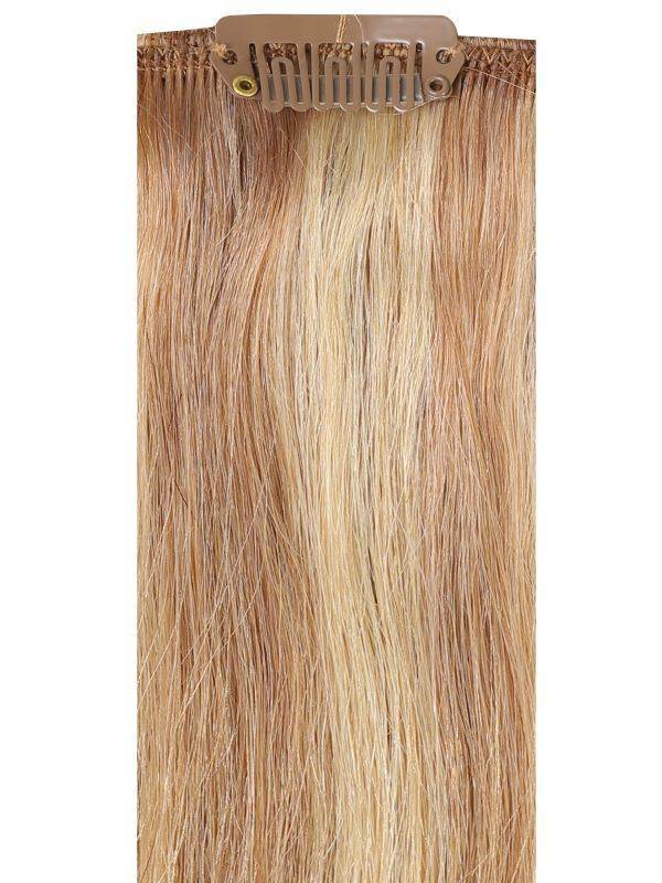 Premium Bohemian Blonde #17/22 head clip-in hair extensions 16-24 inch length, 28 clips, 100% Indian Remy human hair