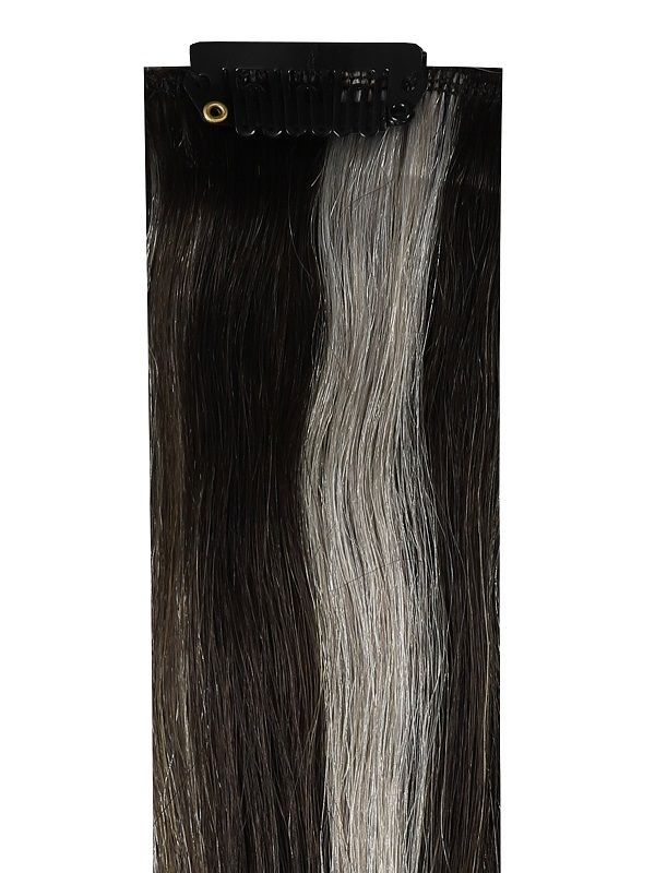 Premium Head Clip-In Salt & Pepper #5AA/Silver Hair Extensions