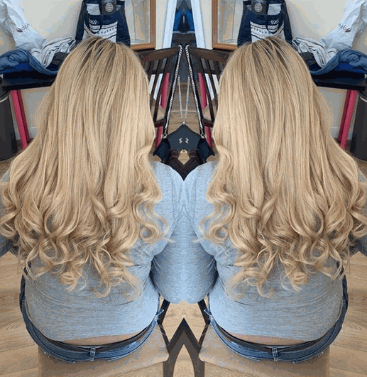 Halo Hair Extensions Mixed #12/20 with adjustable clear wire and no clips for natural look on fine hair