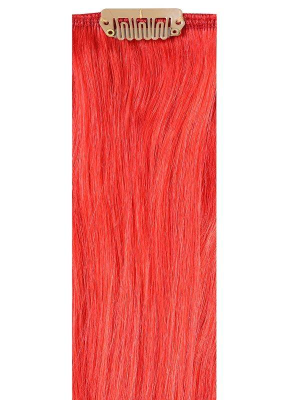 Premium head clip-in red hair extensions made from 100% Indian Remy human hair with multiple clip sizes