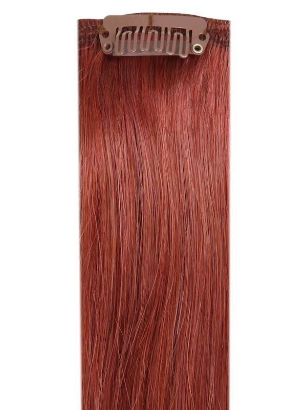 Full head clip-in dark auburn #33 hair extensions 16 to 20 inch 100% Indian Remy human hair