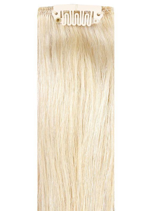 Full Head Clip-In Hawaii Blonde #60 Ash 16-24 inch human hair extensions with 14 clips