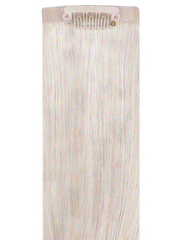 VIP Seamless Clips ash blonde hair extensions, 18-inch, 150g, 21 clips, 12 pieces, 100% Indian Remy human hair