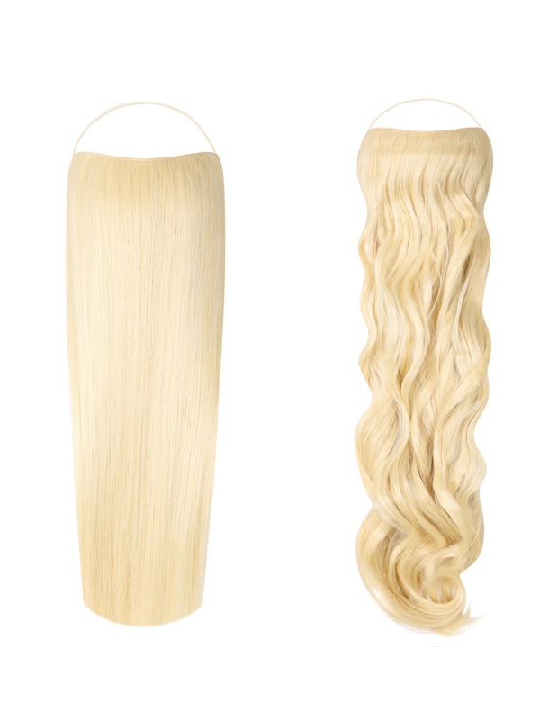 Duo Halo Bundle Straight & Curly Bahama Blonde #613/KB88