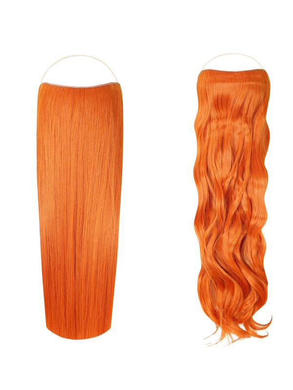 Duo Halo Bundle Straight & Curly Electric Orange #1002F