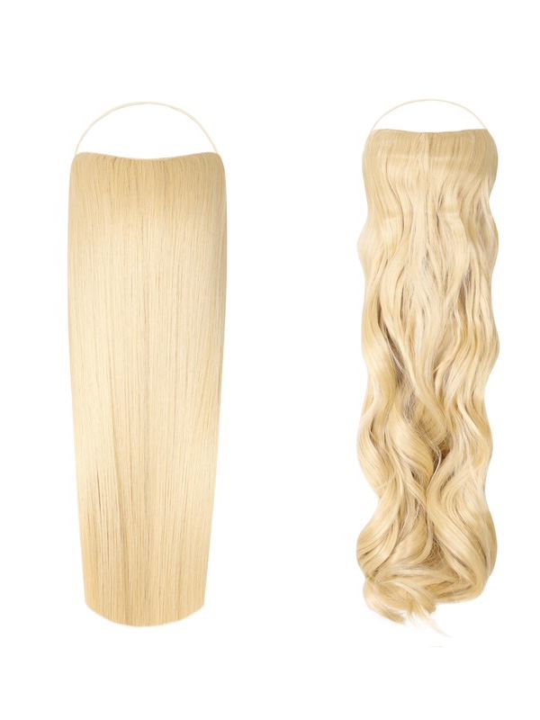 Duo Halo Bundle Straight & Curly Vanilla Blonde #613