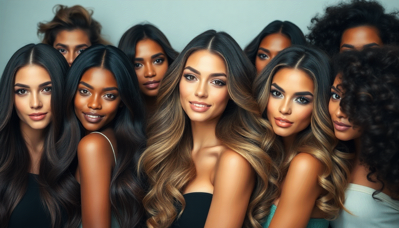 Woman with long, voluminous hair wearing natural-looking Halo Hair Extensions