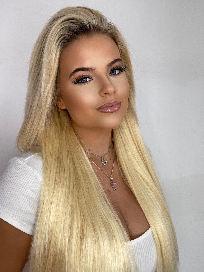 Half Head Light Blonde #613 Clip In Hair Extensions