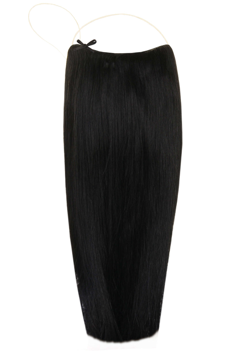 Deluxe Halo Jet Black #1 Hair Extensions