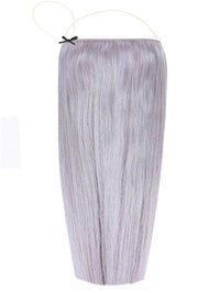 Deluxe Halo Silver hair extensions with adjustable clear wire and no clips, 16" and 20" lengths