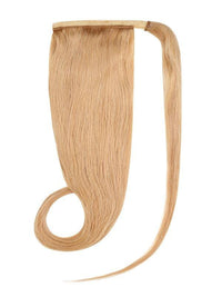 Ponytail Strawberry Blonde hair extension in 20 and 24 inches, 100% Indian human Remy hair with velcro and lace weft