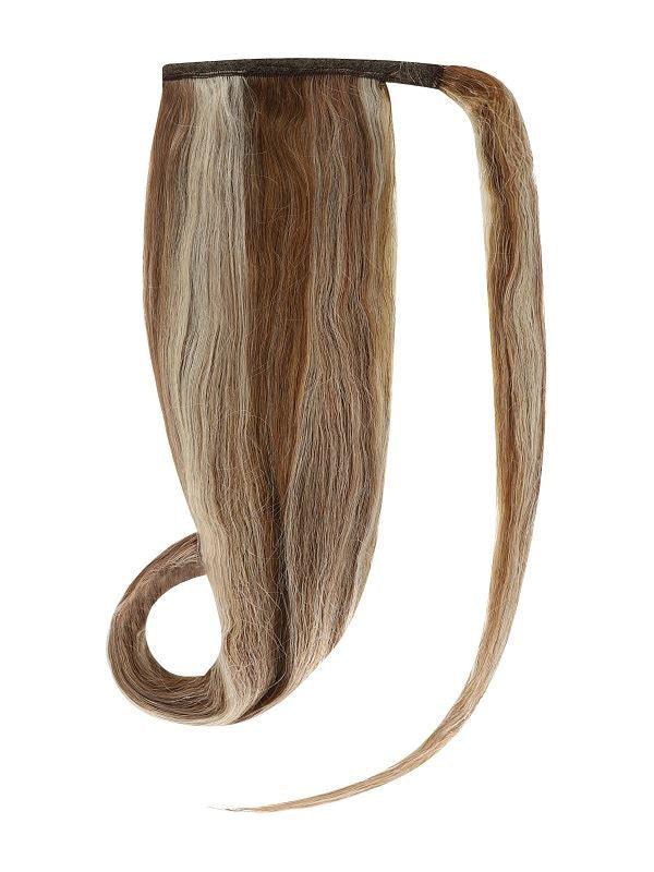 Ponytail hair extensions Brondi Beach #7/11 Ash 20 to 24 inch Indian Remy hair with velcro and comb attachment