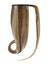 Ponytail hair extensions Brondi Beach #7/11 Ash 20 to 24 inch Indian Remy hair with velcro and comb attachment