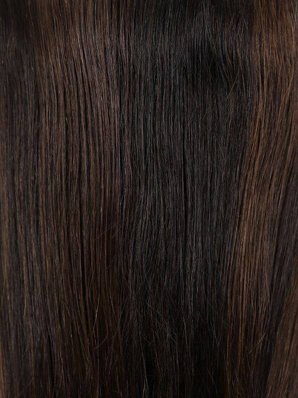 Tape-in hair extensions espresso 1B/2 20-inch 100% Indian human hair 40 pieces 4cm wide