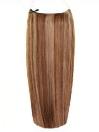 Premium Halo Hair Extensions Mixed #4/8 with adjustable clear wire and no damage design