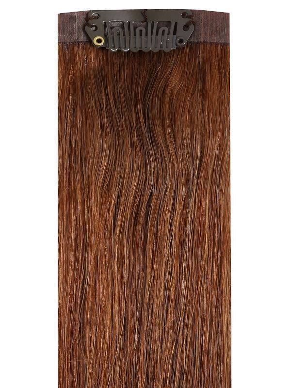 VIP Seamless Clips chocolate brown #4 hair extensions 18 inch 21 clips 150g human Remy hair