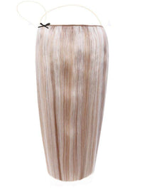Deluxe Halo Hair Extensions mixed #17 ash blonde with adjustable clear wire and natural finish