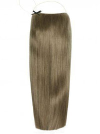 Deluxe Halo Ash Brown #11 hair extensions with adjustable clear wire and natural finish