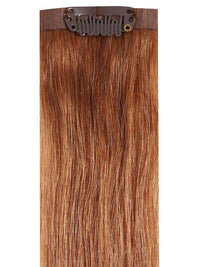 VIP Seamless Clips light brown #6 hair extensions 18 inch 100% Indian Remy human hair set