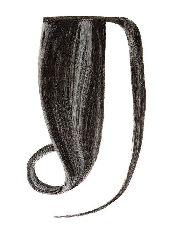 Ponytail Salt & Pepper hair extensions 20 to 24 inches Indian Remy human hair