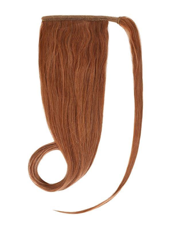 Ponytail light chestnut #10 hair extensions made of 100% Indian human Remy hair for added length and volume