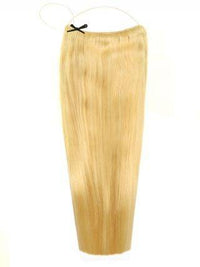 Premium Halo Light Blonde #613 hair extensions with adjustable clear wire and no-damage design