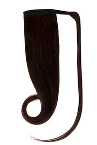 Dark brown #2 ponytail hair extension made from 100% Indian human Remy hair, 20 to 24 inches long
