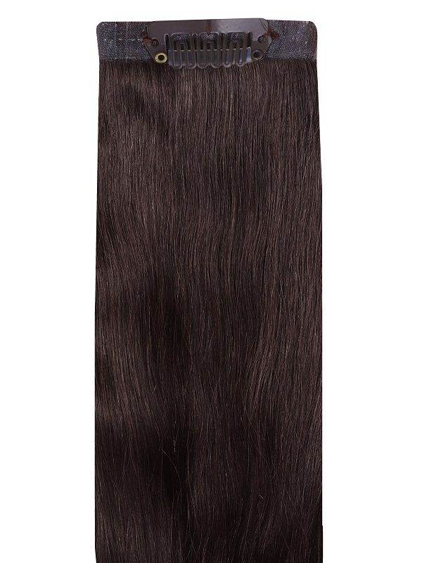 VIP Seamless Clips dark brown #2 hair extensions with 21 clips, 18 inches, 150g Indian Remy human hair