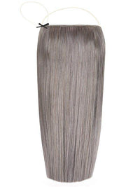 The Halo Grey Hair Extensions with adjustable clear wire for natural, damage-free volume in fine hair