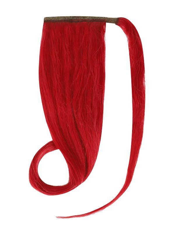 Ponytail Vibrant Red #35 hair extension made of 100% Indian human Remy hair lengthening and volumizing ponytails