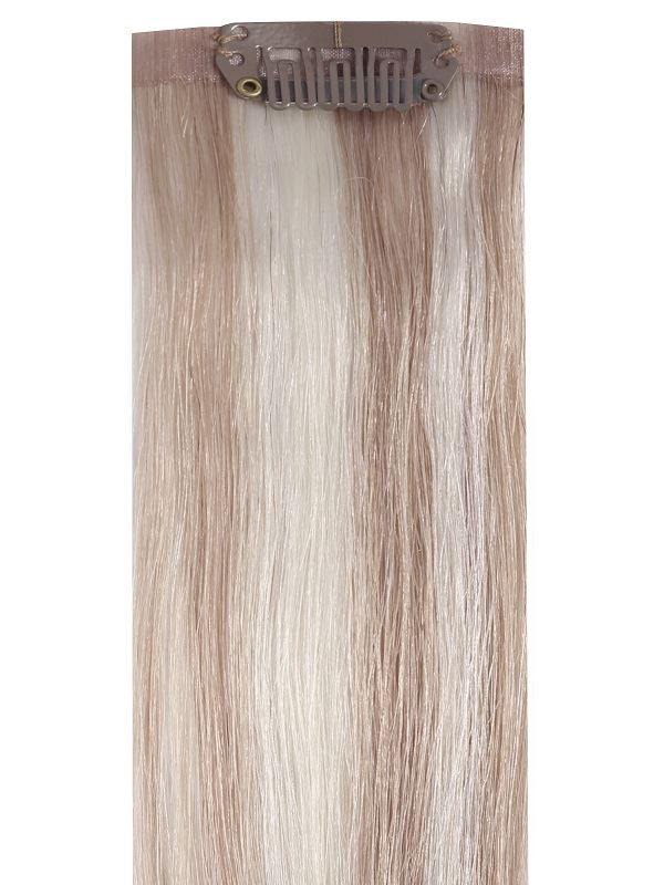 VIP Seamless Clips Mixed #17 Ash 18-inch 150g Indian Remy Human Hair Extensions with 21 clips