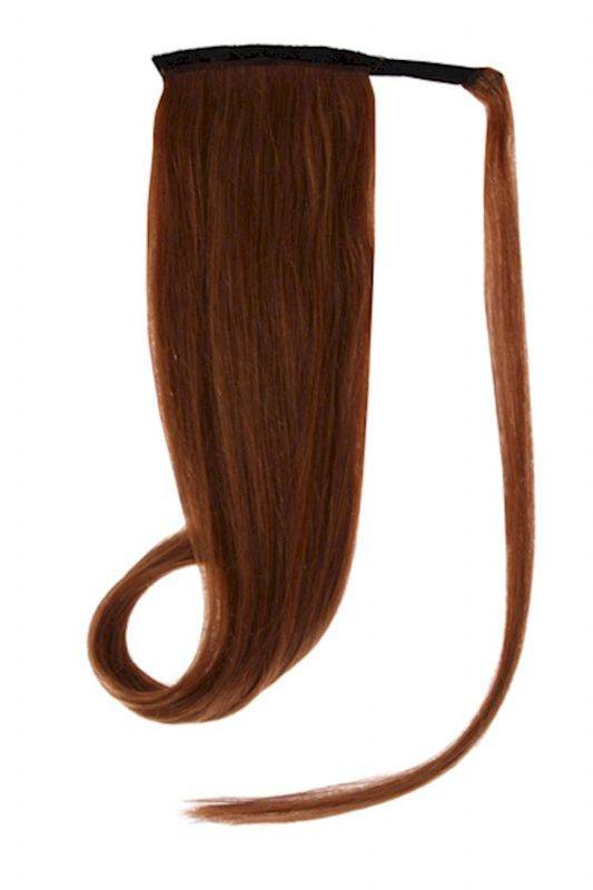 Ponytail Light Brown #6 hair extensions made of 100% Indian human Remy hair, length 20-24 inches