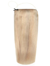 Premium Halo Hair Extensions Hollywood Blonde #22/60/Ash with adjustable clear wire and no clips or glue