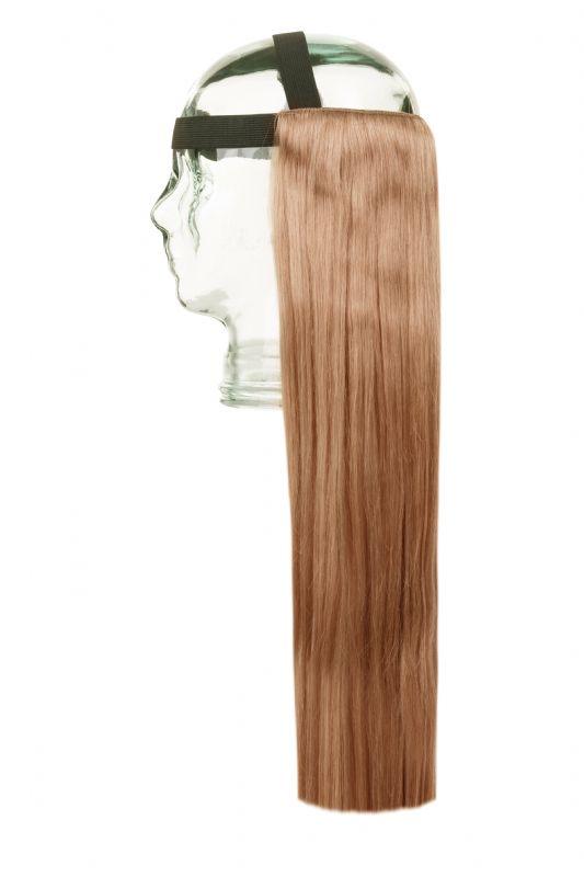 Halo HeadBand golden brown #12 hair extensions with 100% Indian human Remy hair and black elastic band