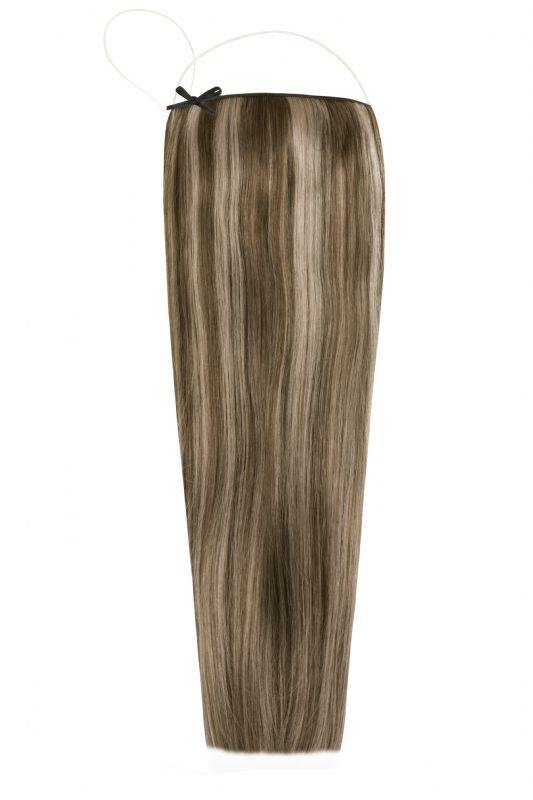 Halo Hair Extensions Mixed #7/17 in various lengths with adjustable clear wire and no-damage design