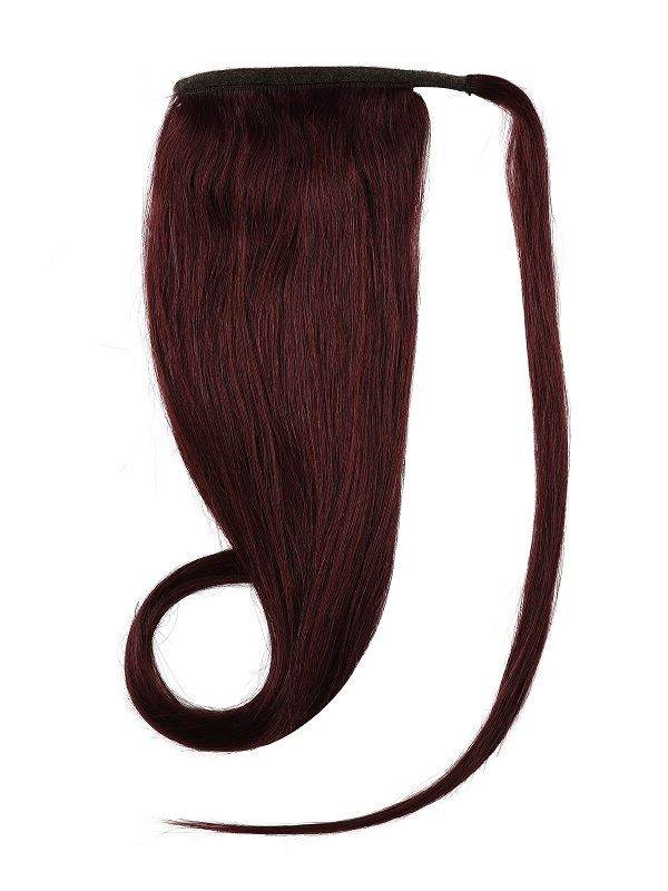 Ponytail Plum #99J hair extensions made of 100% Indian human Remy hair in length options 20" and 24"