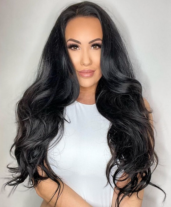Premium Clip-In Jet Black #1 Hair Extensions
