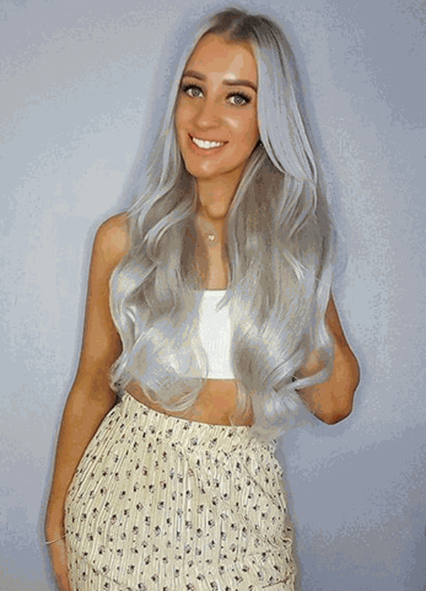 Deluxe Halo Ash Blonde Hair Extensions