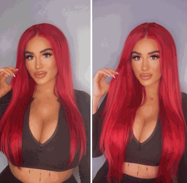 Deluxe Halo Red Hair Extensions